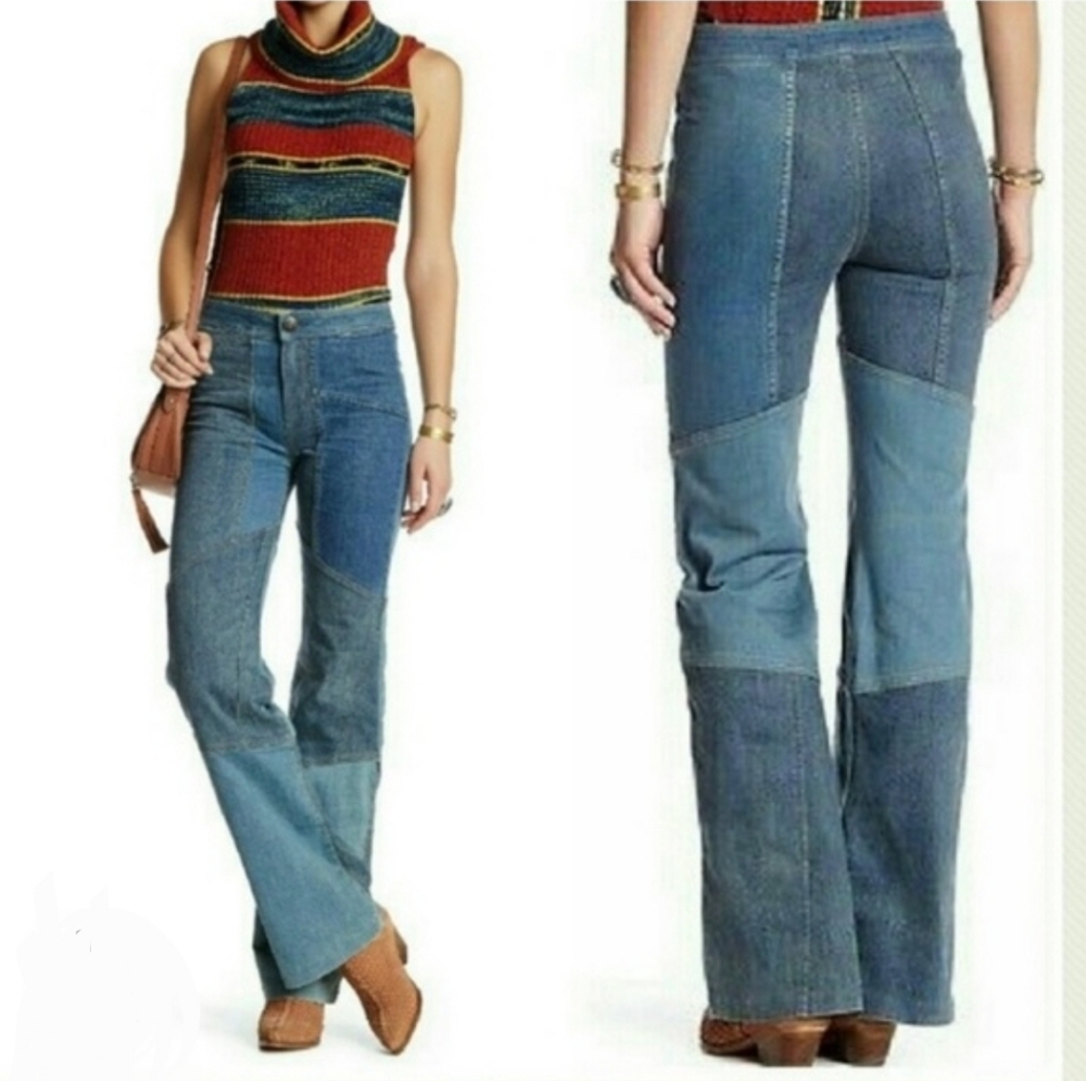 Free People Alissa Patchwork Jeans 24